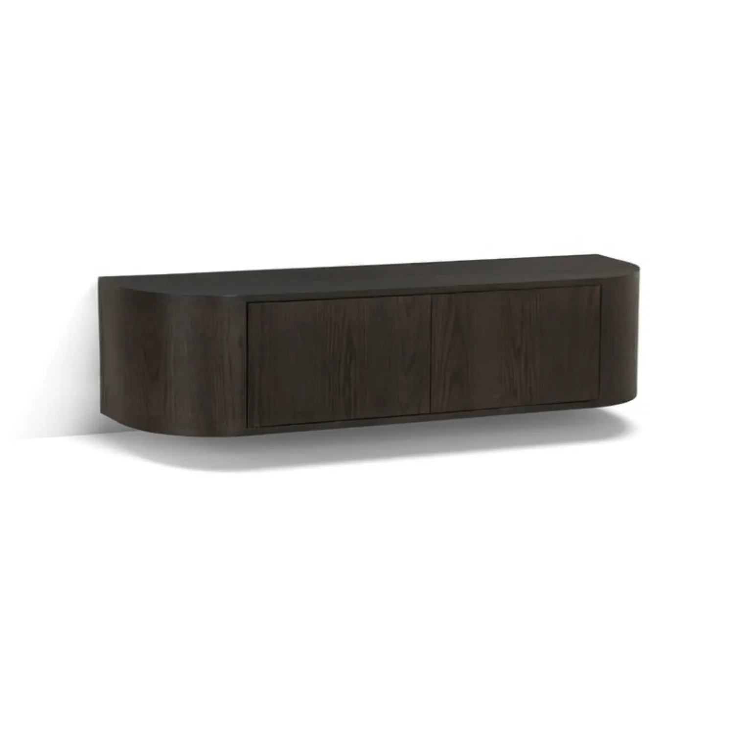 Livingfurn Industriele Kasten|Tv Meubels|Novero Zwevend Tv meubel Espresso eiken 140cm