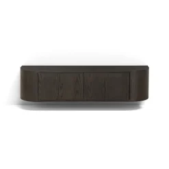 Livingfurn Industriele Kasten|Tv Meubels|Novero Zwevend Tv meubel Espresso eiken 140cm