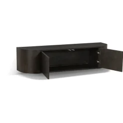Livingfurn Industriele Kasten|Tv Meubels|Novero Zwevend Tv meubel Espresso eiken 140cm