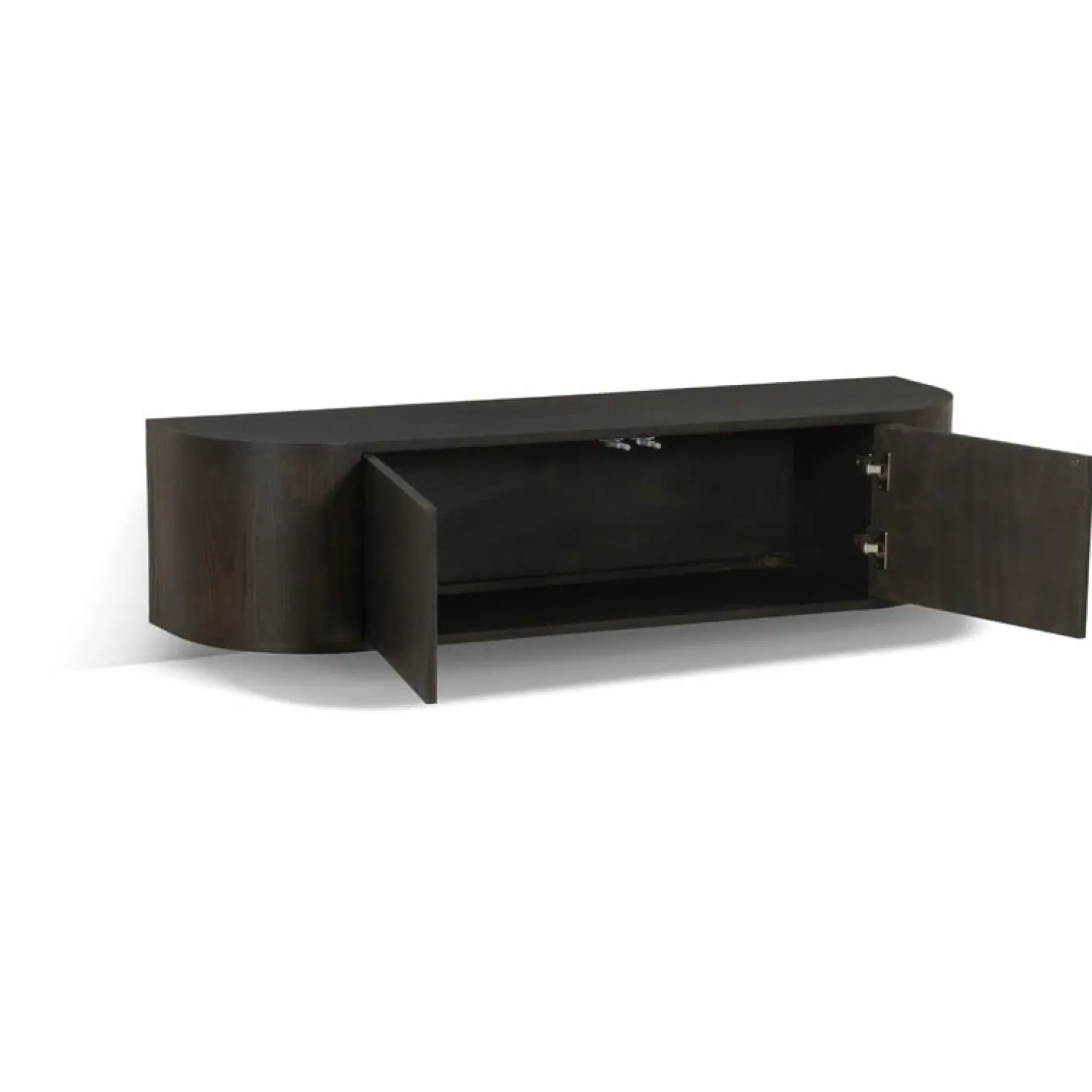 Livingfurn Industriele Kasten|Tv Meubels|Novero Zwevend Tv meubel Espresso eiken 140cm