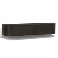 Livingfurn Industriele Kasten|Tv Meubels|Novero Zwevend Tv meubel Espresso eiken 180cm