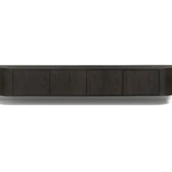 Livingfurn Industriele Kasten|Tv Meubels|Novero Zwevend Tv meubel Espresso eiken 220cm