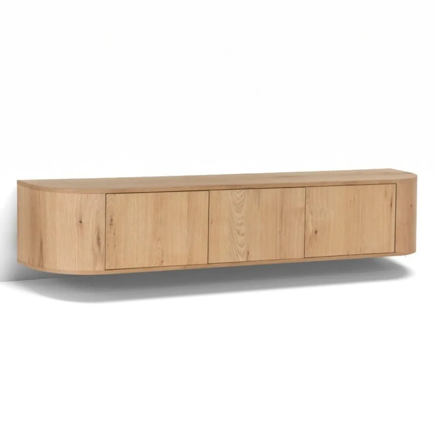 Livingfurn Industriele Kasten|Tv Meubels|Novero Zwevend Tv meubel naturel eiken 180cm