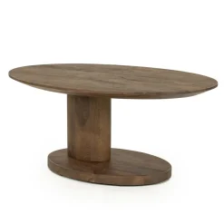Eleonora Salontafels|Novia Salontafel Lichtbruin mangohout 90cm