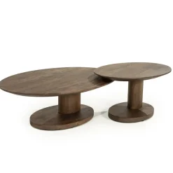 Eleonora Salontafels|Novia Salontafel Lichtbruin mangohout 90cm