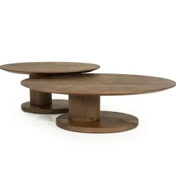 Eleonora Salontafels|Novia Salontafel Lichtbruin mangohout 120cm