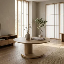 Eleonora Salontafels|Novia Salontafel Naturel mangohout 90cm