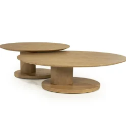 Eleonora Salontafels|Novia Salontafel Naturel mangohout 90cm