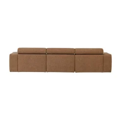 WOOOD Loungebanken|Novi Chaise Longue Bank Links Bouclé Karamelbruin