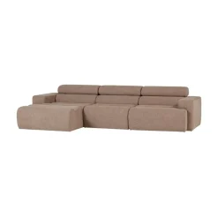 WOOOD Loungebanken|Novi Chaise Longue Bank Links Bouclé Taupe