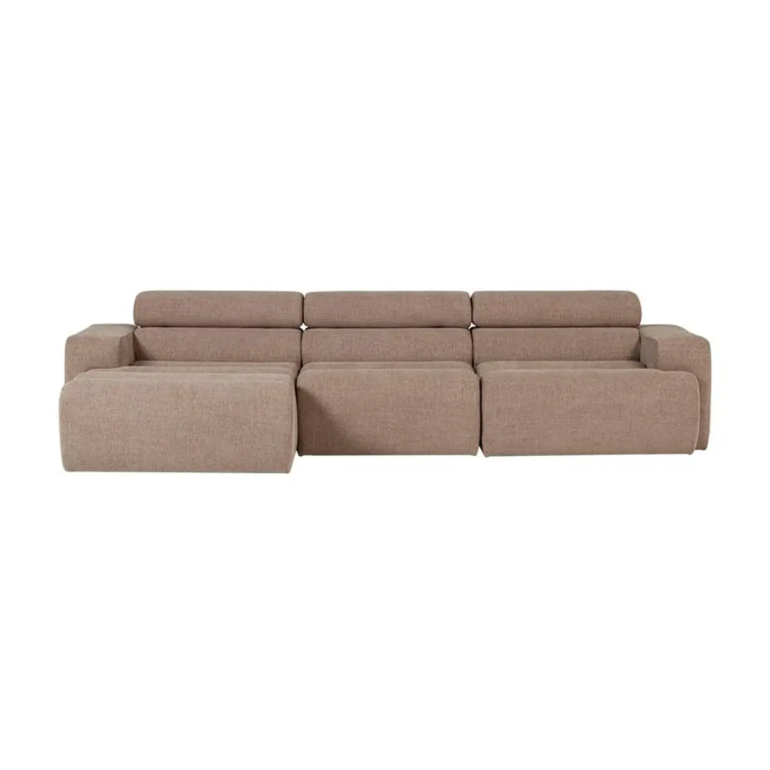 WOOOD Loungebanken|Novi Chaise Longue Bank Links Bouclé Taupe