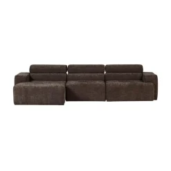 WOOOD Loungebanken|Novi Chaise Longue Bank Links Donkerbruin Melange