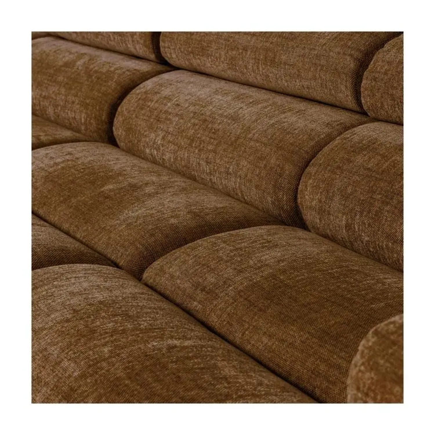WOOOD Loungebanken|Novi Chaise Longue Bank Links Karamelbruin Melange