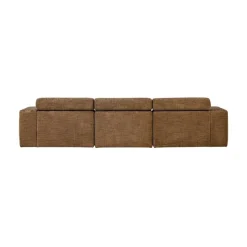 WOOOD Loungebanken|Novi Chaise Longue Bank Links Karamelbruin Melange