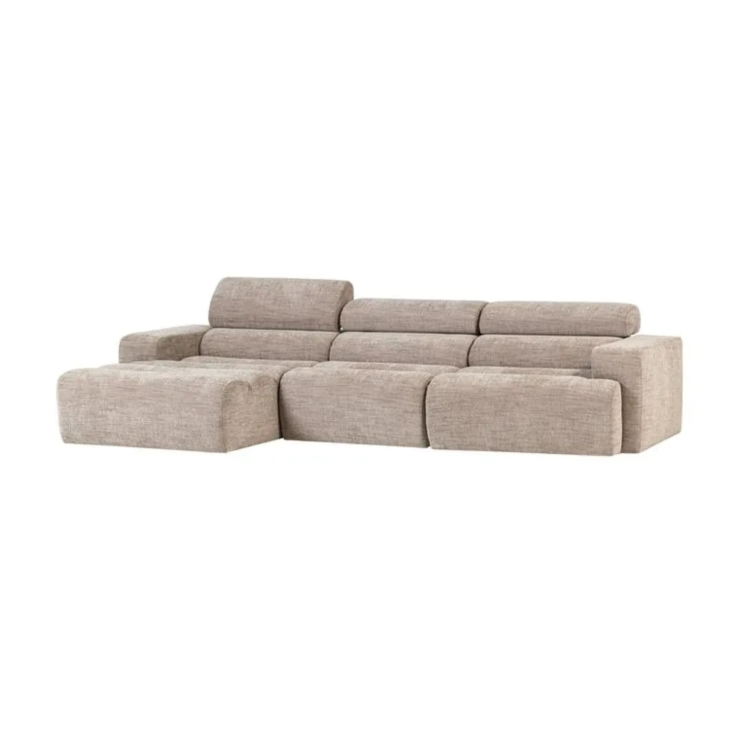 WOOOD Loungebanken|Novi Chaise Longue Bank Links Naturel Melange