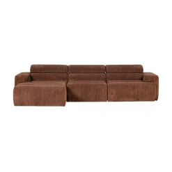 WOOOD Loungebanken|Novi Chaise Longue Bank Links Ribstof Terra