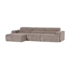 WOOOD Loungebanken|Novi Chaise Longue Bank Links Ribstof Zand