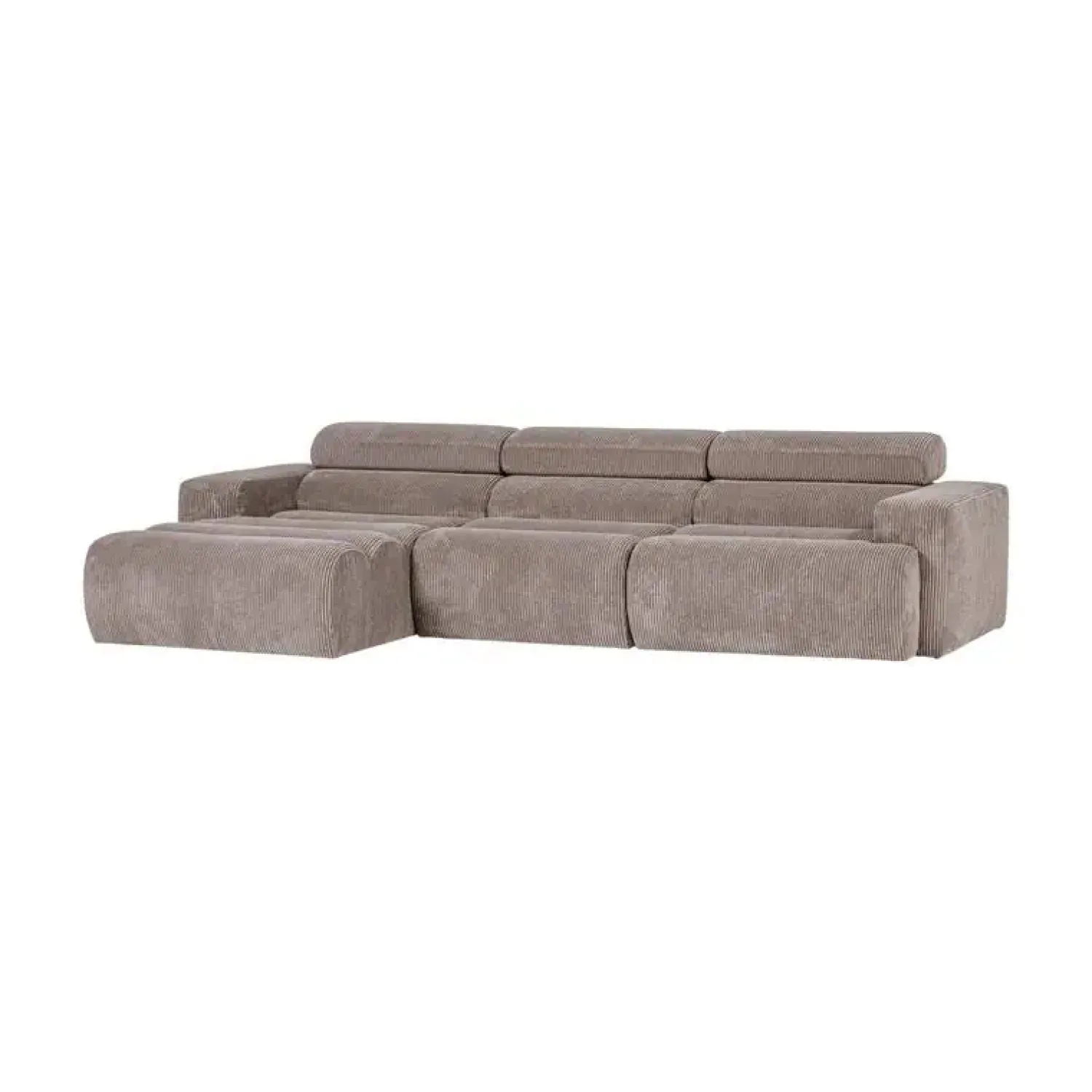 WOOOD Loungebanken|Novi Chaise Longue Bank Links Ribstof Zand
