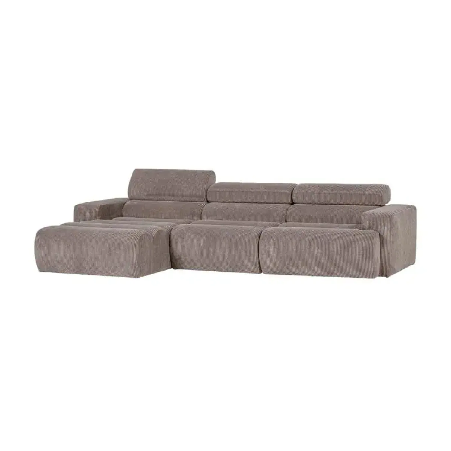 WOOOD Loungebanken|Novi Chaise Longue Bank Links Ribstof Zand