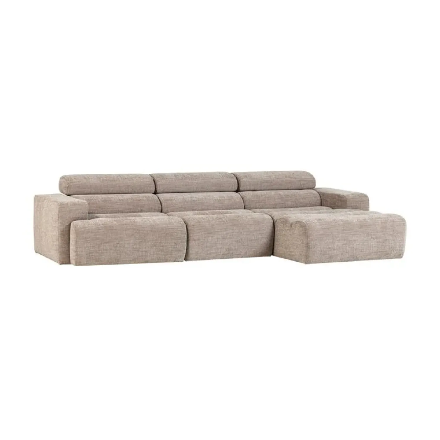 WOOOD Loungebanken|Novi Chaise Longue Bank Rechts Naturel Melange