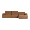 WOOOD Loungebanken|Novi Chaise Longue Bank Rechts Bouclé Karamelbruin
