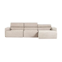 WOOOD Loungebanken|Novi Chaise Longue Bank Rechts Bouclé Naturel