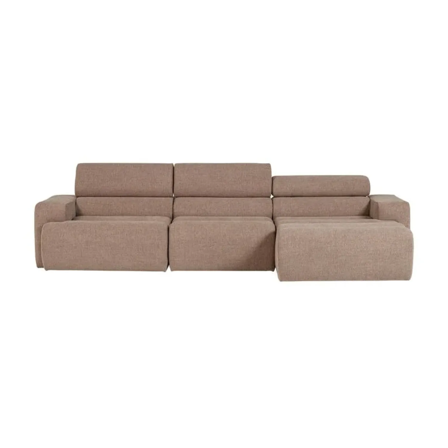 WOOOD Loungebanken|Novi Chaise Longue Bank Rechts Bouclé Taupe