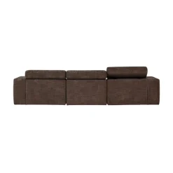 WOOOD Loungebanken|Novi Chaise Longue Bank Rechts Donkerbruin Melange