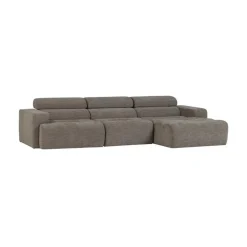 WOOOD Loungebanken|Novi Chaise Longue Bank Rechts Grijs Melange
