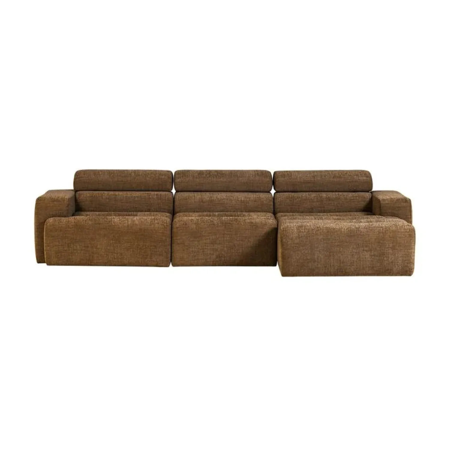 WOOOD Loungebanken|Novi Chaise Longue Bank Rechts Karamelbruin Melange