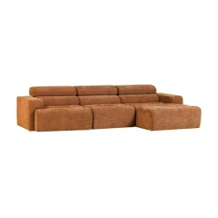 WOOOD Loungebanken|Novi Chaise Longue Bank Rechts Oranje Melange