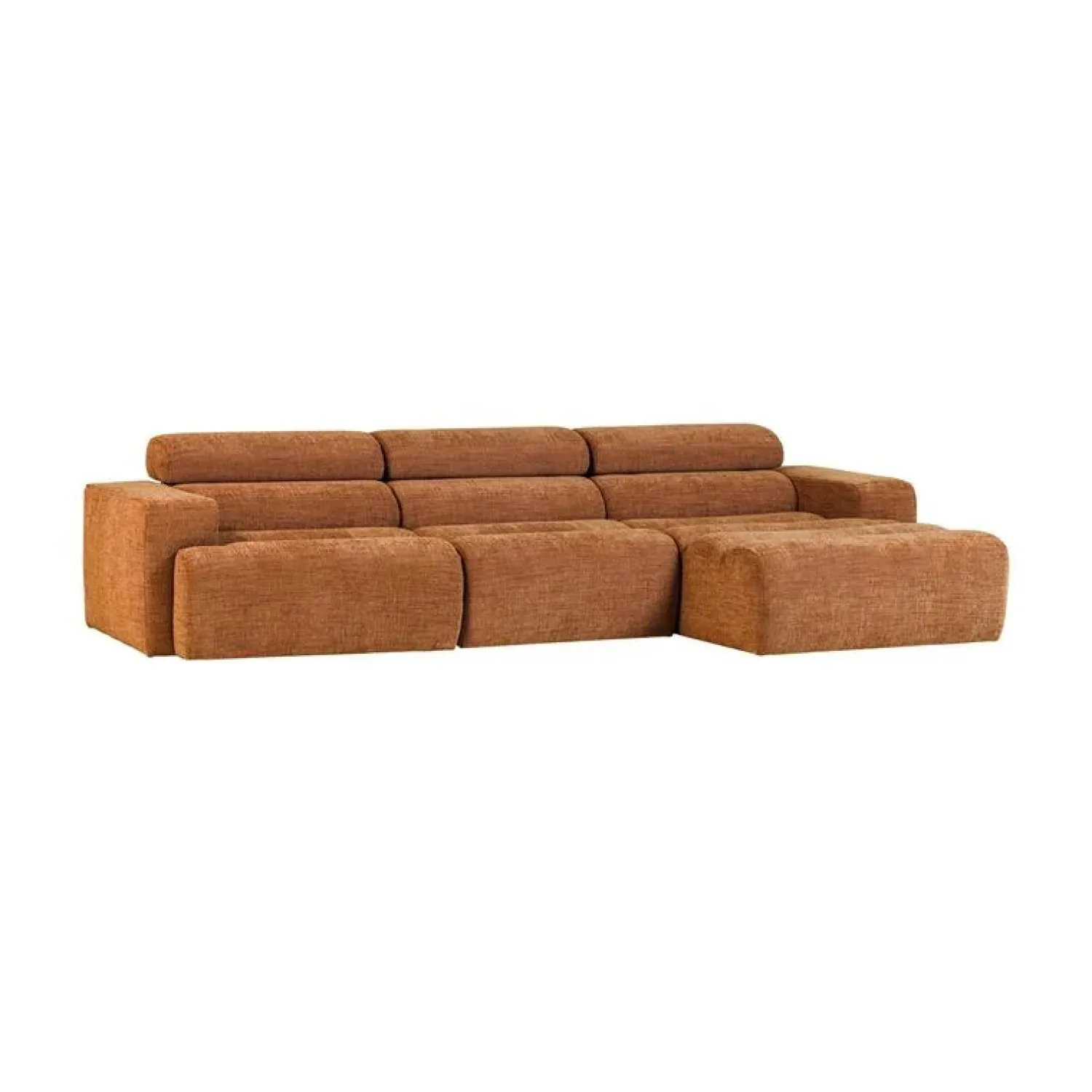 WOOOD Loungebanken|Novi Chaise Longue Bank Rechts Oranje Melange