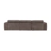 WOOOD Loungebanken|Novi Chaise Longue Bank Rechts Ribstof Grijsbruin