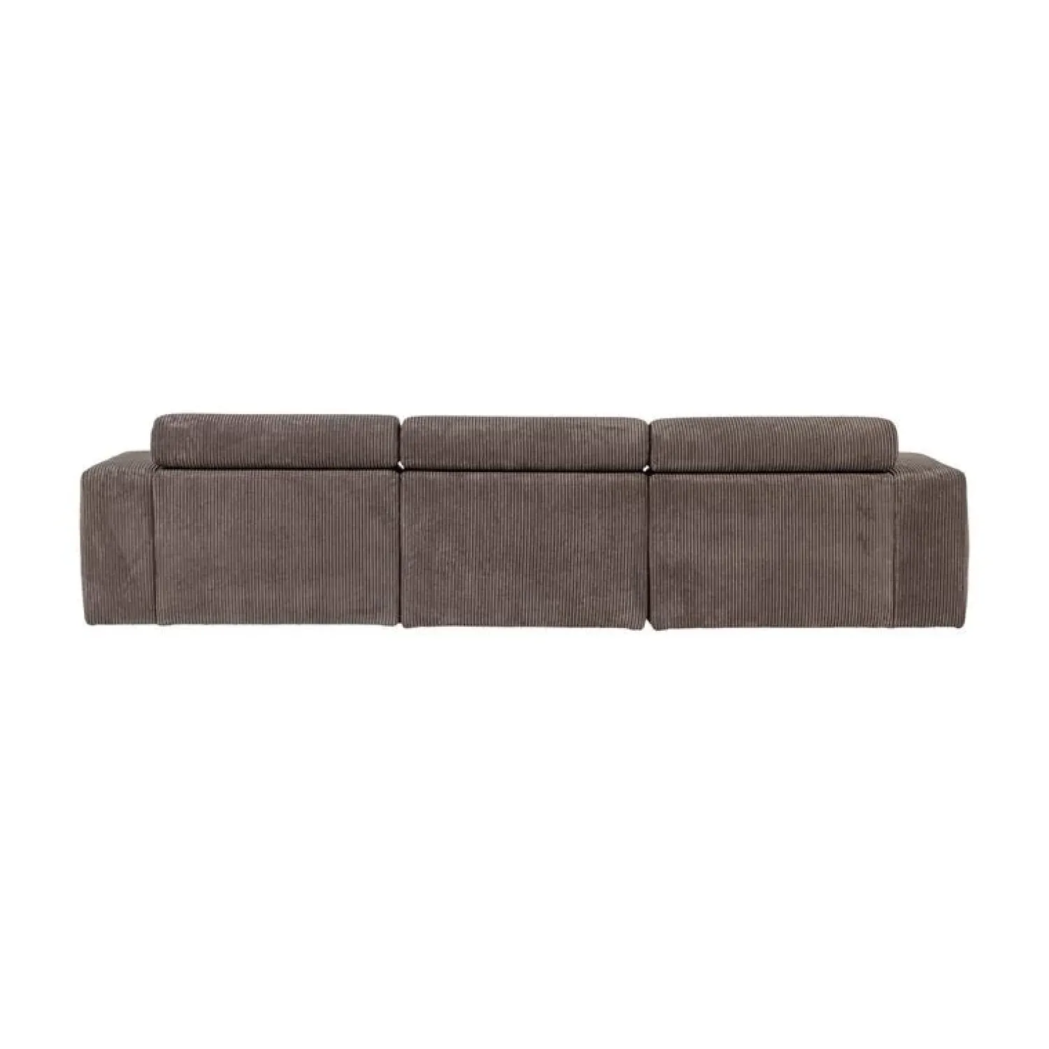 WOOOD Loungebanken|Novi Chaise Longue Bank Rechts Ribstof Grijsbruin