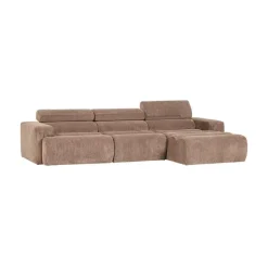 WOOOD Loungebanken|Novi Chaise Longue Bank Rechts Ribstof Taupe
