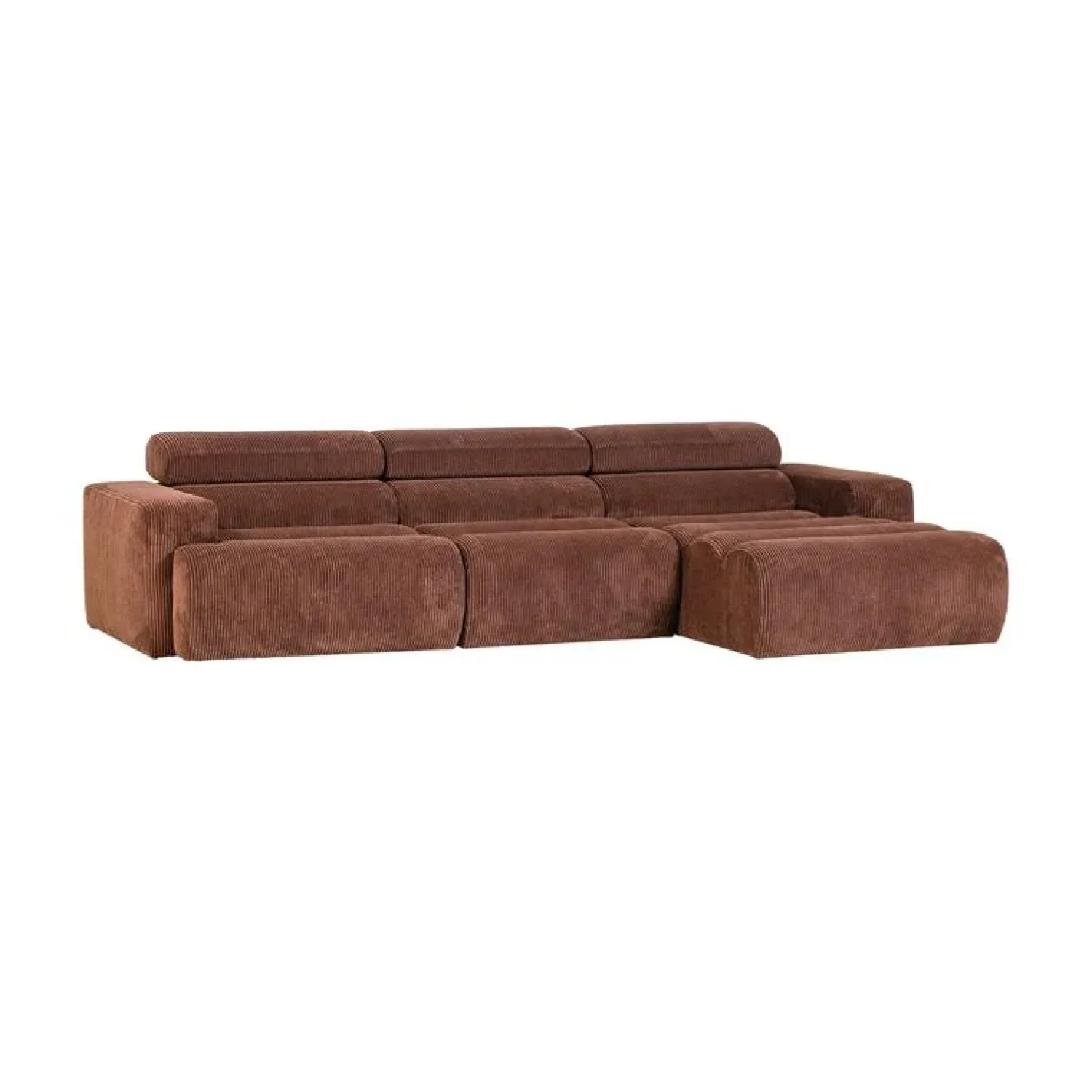 WOOOD Loungebanken|Novi Chaise Longue Bank Rechts Ribstof Terra