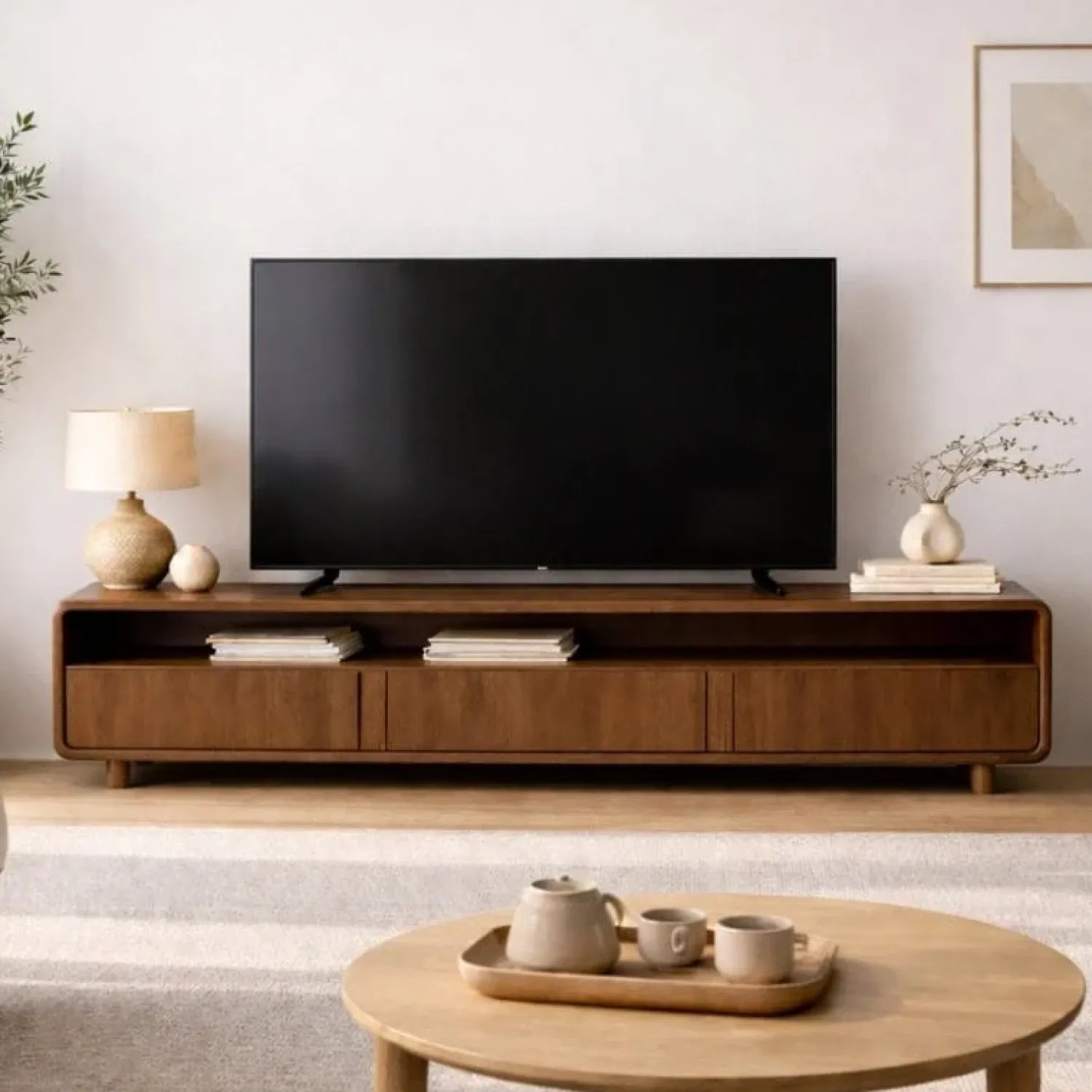 Vane Living Industriele Kasten|Tv Meubels|Nox Tv meubel walnoot 160cm