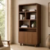 Vane Living Vakkenkasten|Boekenkasten|Nox wandkast 100 cm walnoot