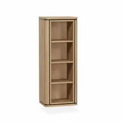Maison Madera Vakkenkasten|Industriele Kasten|Nuvoro Zwevende Wandkast 4-vaks Blond Oak 45cm