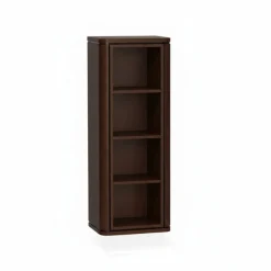 Maison Madera Vakkenkasten|Industriele Kasten|Nuvoro Zwevende Wandkast 4-vaks Dark Mango 45cm