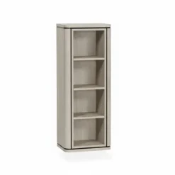 Maison Madera Vakkenkasten|Industriele Kasten|Nuvoro Zwevende Wandkast 4-vaks Misty Oak 45cm