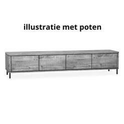 Maison Madera Industriele Kasten|Tv Meubels|Nuvoro Zwevend Tv meubel 2-deurs Blond oak 124cm
