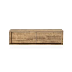 Maison Madera Industriele Kasten|Tv Meubels|Nuvoro Zwevend Tv meubel 2-deurs Mango 124cm