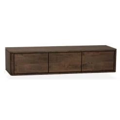Maison Madera Industriele Kasten|Tv Meubels|Nuvoro Zwevend Tv meubel 3-deurs Dark Mango 180cm