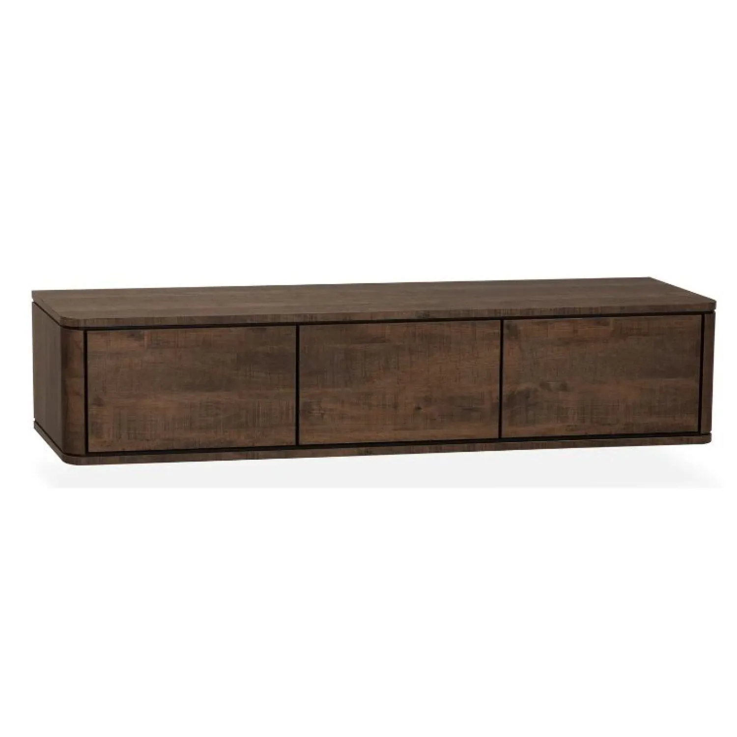 Maison Madera Industriele Kasten|Tv Meubels|Nuvoro Zwevend Tv meubel 3-deurs Dark Mango 180cm