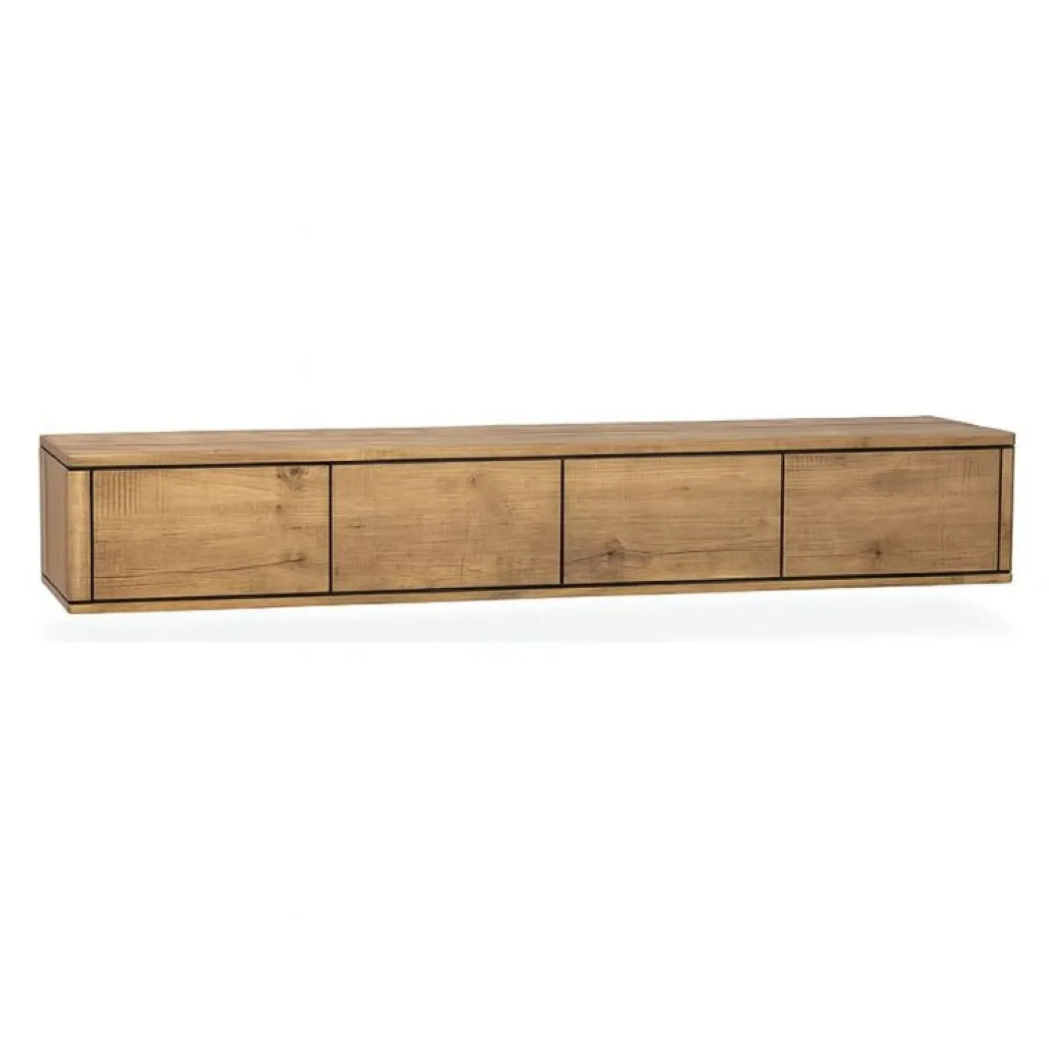 Maison Madera Industriele Kasten|Tv Meubels|Nuvoro Zwevend Tv meubel 4-deurs Natur 236cm