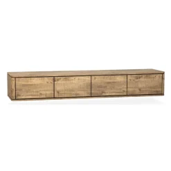 Maison Madera Industriele Kasten|Tv Meubels|Nuvoro Zwevend Tv meubel 4-deurs Mango 236cm