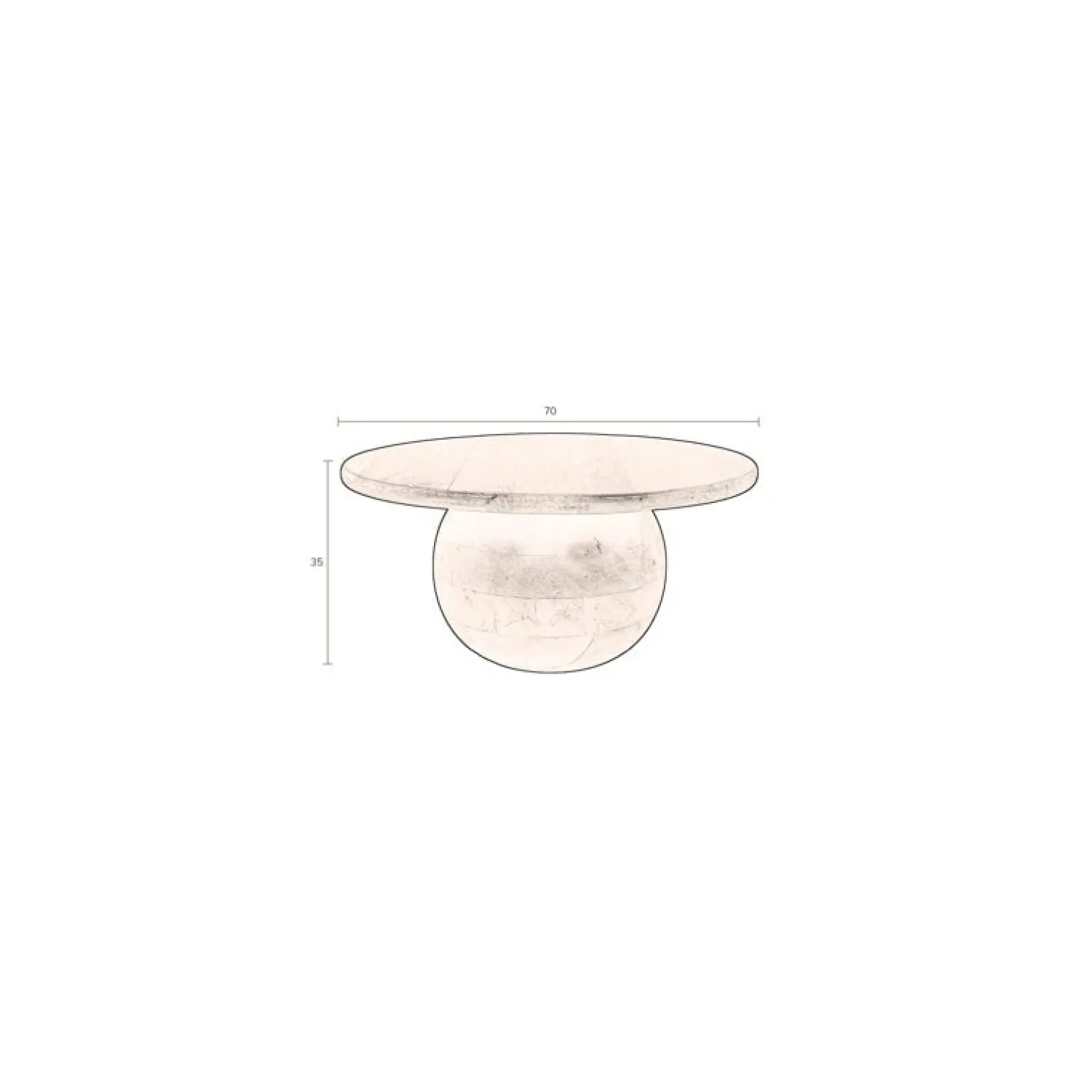 Dutchbone Salontafels|Oblivian Salontafel 70cm