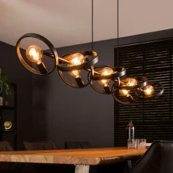 Kalfort Hanglampen|Octavia 8-lichts hanglamp industrieel