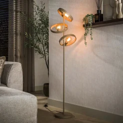 Kalfort Vloerlampen|Octavia 3-lichts Vloerlamp Beige